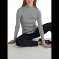 thumbnail image 1 of Suéter de Cuello Alto Acanalado para Mujer, Larga, Blusa Térmica de Peso Medio Gris un Tamaño, 1 of 10