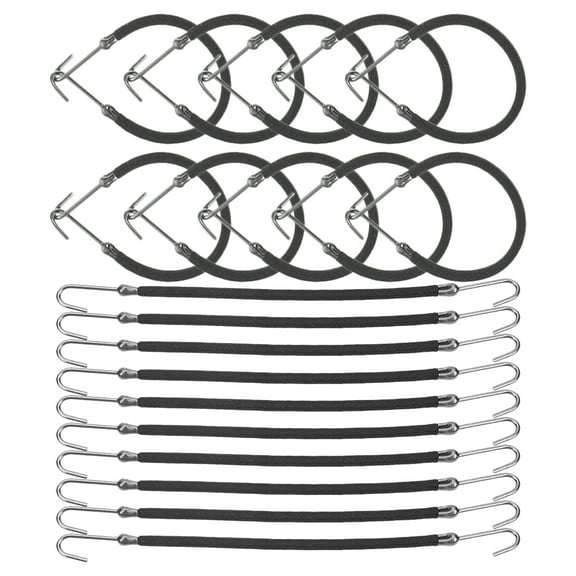 WORGEOUS 20pcs Hair Bungee Ties With Hooks, Adjustable Elastic Bands Ponytail Holder For Thick Hair Ponytails And Buns No Damage Hair Accessories