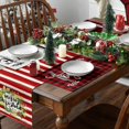 thumbnail image 3 of mubwai Placemats for Dining Table Red Buffalo Plaid Love Home Family Together, 12 x 18 Inch Winter Holiday Washable Table Mat Set of 4, 3 of 7