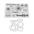 thumbnail image 2 of Kit de Tampon Transparent Design Unique Fleur Papillon Modèle Transparent Ensemble de Découpe pour Bricolage Scrapbooking, 2 of 14