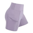 thumbnail image 2 of Mwjwdo Yoga Shorts with Pockets for Big Girls High Waisted Biker Shorts Kids Hide Tummy Running Work Gym Tight Pants Athletic Shorts Purple 12 Years, 2 of 9