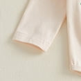 thumbnail image 6 of mgoYE Baby Boy Clothes 9 Months Baby Boys 2PCS Pants Set Long Sleeve Crew Neck Embroidery Letters Romper with Striped Pants and Hat Outfit(Beige,0-3 Months), 6 of 9