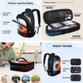 thumbnail image 3 of KUIFORTI Fire Basketball Backpack Messenger Bag Large Capacity Lunch Case Pen Storage Organizer Case Accessories, 3 of 5