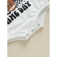 thumbnail image 7 of Bslissey Infant Baby Girls Boys Sweatshirt Romper Letter Rugby Print Long Sleeve Crew Neck Bodysuit Newborn Casual Daily Clothes 3M 6M 12M 18M, 7 of 7