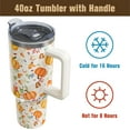 thumbnail image 3 of 40 oz Fall Tumblers with Handle and Straw, Pumpkin 40oz Stainless Steel Vacuum Insulated Travel Coffee Mug Cup Water Bottle, Thanksgiving Autumn Decor Stuff Accessories Gifts for Women, 3 of 6