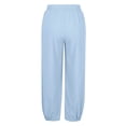 thumbnail image 7 of JAJAHO Linen Pants Girls Summer Beach Pants For Kids 2-13Y Loose Fit Elastic Waist Solid Color Ankle-Tied Versatile Trousers, 7 of 7