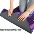 thumbnail image 3 of Colorful Mushroom Pattern Purple Pattern Hot Yoga Mat Towel Non Slip for Hot Yoga - Quick-Drying Yoga Mat Cover with 4 Corner Pockets with Travel Bag - Hot Yoga Towel Non Slip 74"x26", 3 of 6