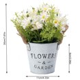 thumbnail image 4 of Naiovety Maceta de margaritas para el hogar, oficina, escritorio, estilo Vintage, decoración falsa, planta en maceta para el hogar, oficina, Flores artificiales blanco Naiovety HA6542-05B, 4 of 6