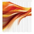 thumbnail image 3 of Ambesonne Modern Shower Curtain, Blurred Smock Art Rays, 69"Wx70"L, Orange Red, 3 of 5