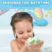 Tub Works Fluffy Foam Soap Variety 6 Pack, Gentle, Cleansing Kids Bath Soap, Fruity, Fun Bath Colors