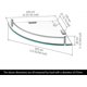 thumbnail image 4 of Glass Corner Shelf For Bathroom Corner Shower Shelf 2 Pack Tempered Glass Shelf With Rail Sus 304 Stainless Steel Wall Mounted Brushed Finish, 4 of 5