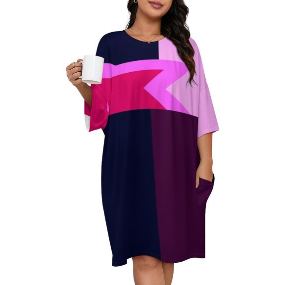 Garnet (Steven Universe) Sleepshirts For Sleeping Travels Loose Sleepdress Pajama Dress Soft Nightdress Sleepwear