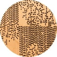 thumbnail image 1 of Ahgly Company Indoor Round Abstract Orange Modern Area Rugs, 5' Round, 1 of 4