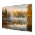 thumbnail image 2 of Designart "Lake Enshrouded in Mist IV" Landscape Forest Metal Art Living Room, 2 of 5