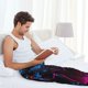 thumbnail image 5 of Fotbe Futuristic Purple Panther Pantalones de Pijama para Hombre, Pantalones de Dormir, Pantalones de Casa con Cintura Ajustable y Bolsillos-Large, 5 of 6
