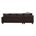 thumbnail image 6 of Hommoo L Shaped 4-Seat Couch, Faux Leather Sectional Couches and Sofas, Modern Living Room Furniture Sets Sectional Sofa Set, Brown(No Ottoman), 6 of 9