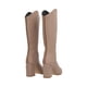 thumbnail image 3 of Platonia | Bota Larga Slim De Tacón Milan Cabra Piel Sintético Arena Para Mujer, 3 of 5