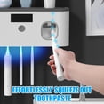 thumbnail image 3 of Portacepillos de Dientes con Esterilizador Luz , Soporte para Cepillos Dientes, Dispensador Automático de Pasta de Dientes y Carga Dual Solar Esterilización Temporización Sin Perforación, 3 of 9