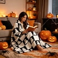 thumbnail image 5 of Halloween Decoration Outdoor Under $5.00!Halloween Printed Fleece Blanket Soft Throw Blanket Warm Cozy Decorative Nap Blanket All Season Flannel Blanket For Sofa Couch Bedroom Office And Halloween, 5 of 9