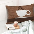 thumbnail image 4 of Fotbe Coffee Cafe Cup Funda de Almohada Decorativa Estilo Occidental, Lujo en Algodón, Fundas para Almohadas King, Cojín Estampado para Decoración del Hogar-14"x20", 4 of 6