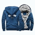 thumbnail image 3 of Sudadera con capucha gruesa y cálida de forro polar con diseño de letras creativas de Nueva York para hombre, estilo hip hop, estilo Harajuku, moda de invierno, 3 of 5