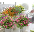 thumbnail image 4 of Sinhoon 10 Bundles Artificial Daffodil Outdoors Flowers (Pink-eucalyptus), 4 of 13