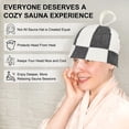 thumbnail image 6 of Uxcell 2-Pack Sauna Hat for Women and Men, Wool Sauna Cap Vaporarium Soft Durable Comfortable Breathable for Spa [White and Gray], 6 of 7