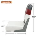thumbnail image 4 of Seamander Fishing Boat Seats, White/Red/Dark Grey, Folding Seats, 2 Count, 4 of 6