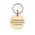 thumbnail image 2 of Anavia Stainless Steel Double Sided Round Name - Frame Engraved Dog & Cat ID Tag, Gold, S, 2 of 11