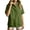 #0173-Army Green, variant on Womens Sweatshirts Stand Collar Short Sleeve Half Button Quilted Chest Panel Solid Pullover Sweatshirt Loose Fit Lazy Loungewear Womens Tops