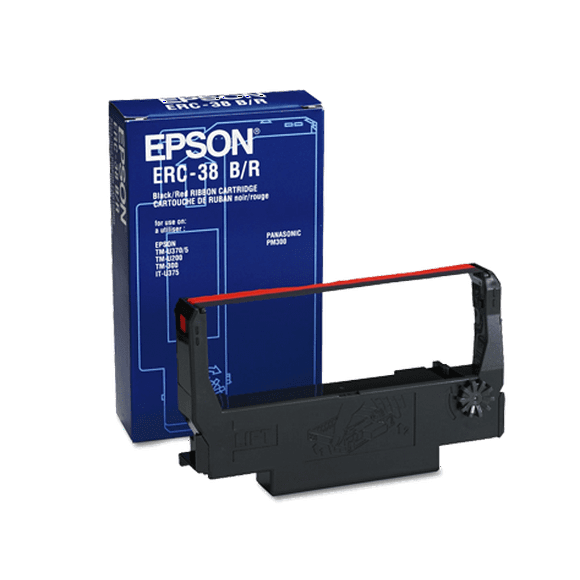 ~Brand New Original EPSON ERC38BR Ribbon Cartridge Black / Red for Epson TM-U220