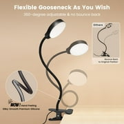 Glocusent Adjustable Flexible Eye Lamp, 36 LED Clip-on Reading Light for Desk, Bed Headboard & Computer