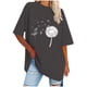 thumbnail image 1 of Fiudx Ofertas de La Semana Blusa Informal de Manga Corta con Estampado de Cuello Redondo para Mujer, 1 of 3