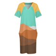 thumbnail image 4 of Vestido con bolsos pequeños para mujer Vestidos de moda para ocasiones especiales Arte abstracto del sureste, 4 of 7