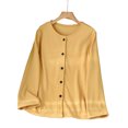 thumbnail image 3 of Hrsba Dolphin Fleece Bed Jacket for Women Light Weight Soft Casual Long Sleeve Sleep Tops, 3 of 4