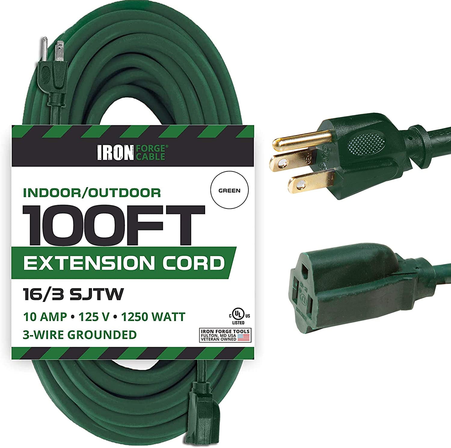 16/2 SPT-2 Extension Cord Coleman Cable 0870 15 ft Green 