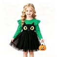 thumbnail image 2 of RFQWOVSR Girls Long Sleeve Tutu Mesh Princess Dress Halloween Party Gown 5-6 Years, 2 of 7