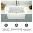 thumbnail image 6 of Logmey 24inch Apron Front White Kitchen Sink Single Bowl Ceramic Farmhouse Sinks, 6 of 7