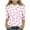 Pink 1, variant on BRGZLK Kids 3/4 Sleeve Breast Cancer Shirts cute Pink Ribbon Print Pattern Round Neck Basics Pullover Top for Girls Pink 3-4 Years