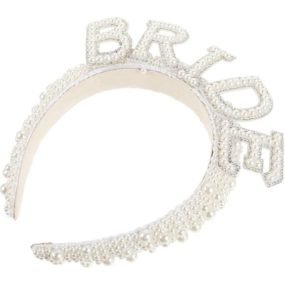unbranded Bridal Party Headbands Pearl Tiaras for Women Girl Hair Accessories Retro Decor Bride