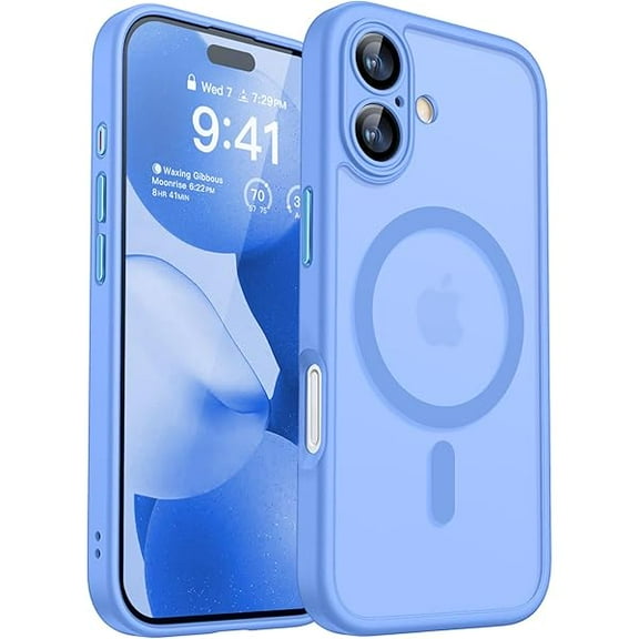 1997 Magnetic for iPhone 17 Case, Upgraded [Full Camera Protection] [Compatible with Magsafe] [Translucent Matte] Shockproof Protective Phone Case for iPhone 17 - Ultramarine