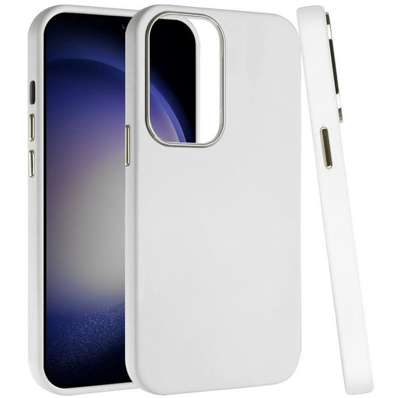 Soft Touch Dual-Layer Hybrid Case for Samsung Galaxy S24 Ultra - White