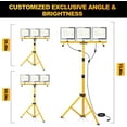 thumbnail image 5 of 36000Lumen LED Work Lights with Stand - 3 Head Foldable Stand Work Light with 16FT Cord - IP67 Waterproof Tripod Lights for Outdoor Indoor Job Site Workshop Garage Construction Site Lighting, 5 of 19