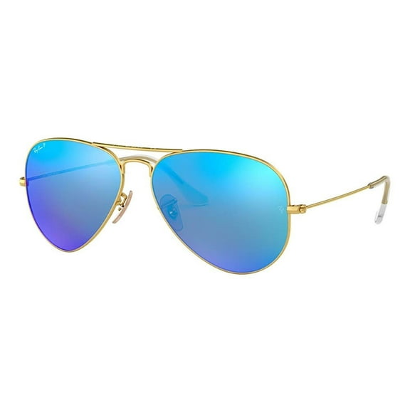 Ray Ban RB3025 112/4L 58M Matte Gold/Polarized Blue Mirror Aviator,Matte Gold/ Polarized Blue Mirror,58 mm