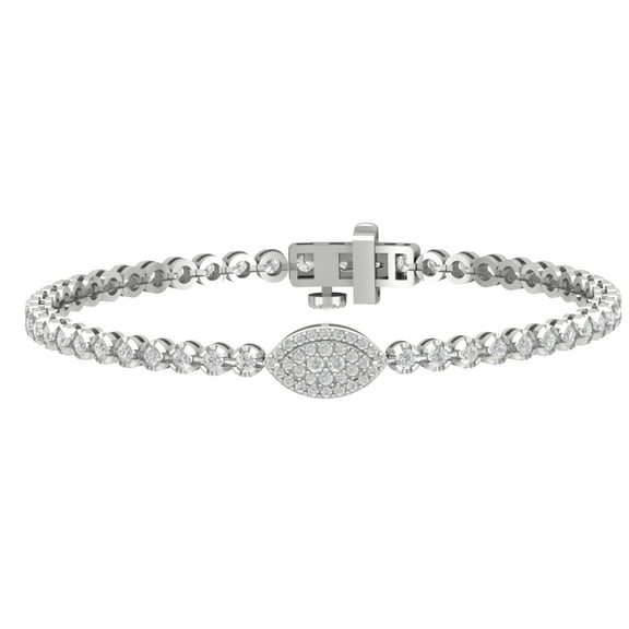 ARAIYA JEWELRY Sterling Silver Diamond Tennis Bracelet (2 1/2 Cttw, I-J/ I2-I3), 7"