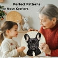 thumbnail image 5 of DIY Stamped Cross Stitch Kits French Bulldog Easy for Beginners with Hoop 11CT Counted Embroidery Needlepoint Crafts Arts for Handmade Enthusiasts and Home Decor 30x30cm(1), 5 of 8