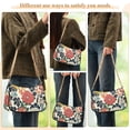 thumbnail image 4 of FORMRS Womens Shoulder Bag with Chain Strap Clutch Purse Cute Tote Handbag, Red Flowers Pattern, 4 of 7