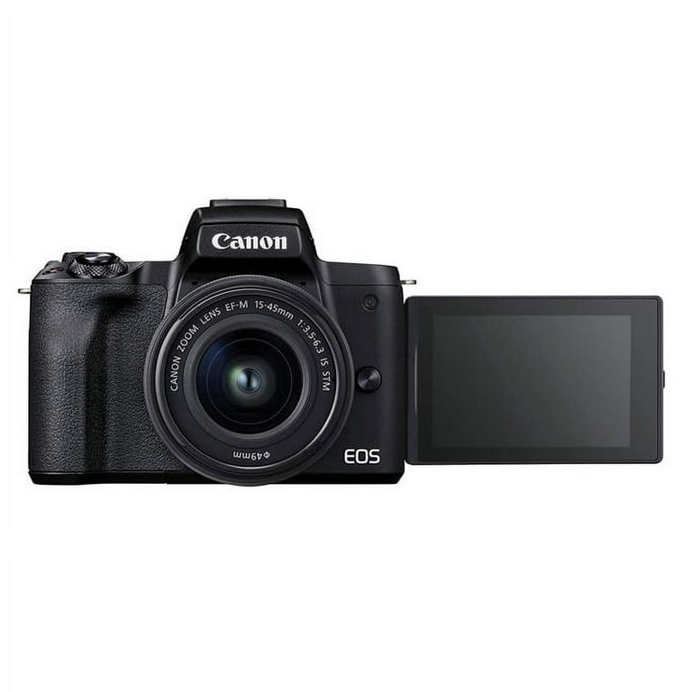  Canon EOS M50 Mark II (Black) + EF-M 15-45mm & EF-M 55-200mm  is STM Bundle : Electronics
