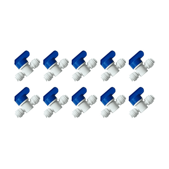 Diameter Ball Valve Quick Connect Fitting 1/4 x 1/4 Inch OD Valve Water System (Package 10)