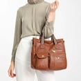 thumbnail image 3 of CoCopeaunts Multi Pocket Tote Bag for Women PU Leather Satchel Bags Shoulder Handbags Large Handle Satchel Laptop Bag, 3 of 5